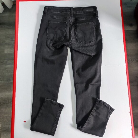 Calvin Klein Jeans women's size 4 black skinny slim fit mid-rise stretch - Picture 3 of 15